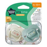 Залъгалки Anytime 6 18м, 2 Бр. Оп., Беж Зелен Kind Tommee Tippee
