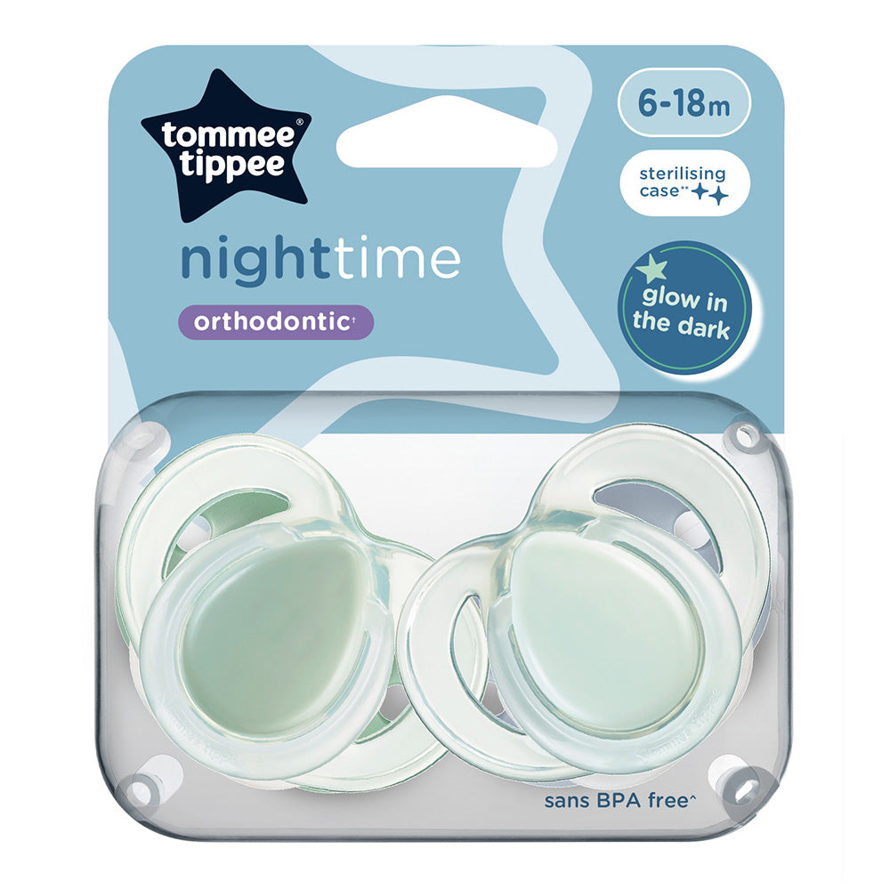 Залъгалки Night Time 6 18м, 2 Бр. Оп., Зелен Tommee Tippee