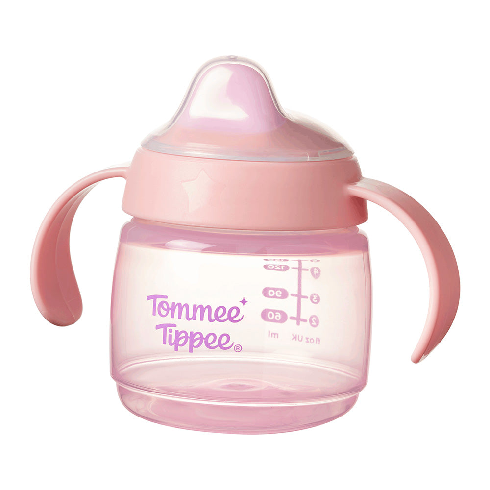 Неразливаща Се Чаша Starter Spout С Мек Накрайник С Дръжки 150 Мл 4м+ Розов Tommee Tippee