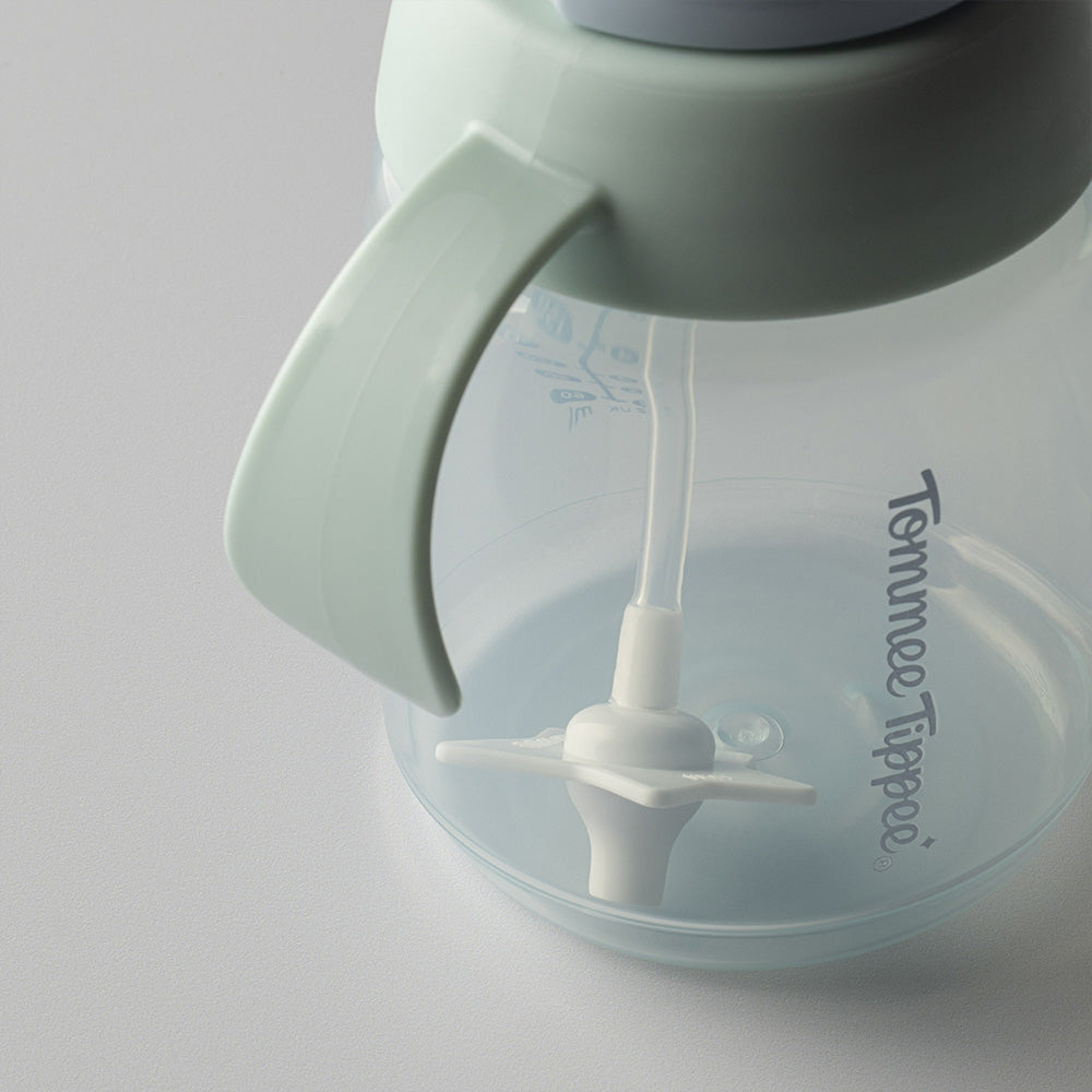 Неразливаща Се Чаша Trainer Straw Със Сламка С Дръжки 240 Мл 6м+ Зелена Tommee Tippee