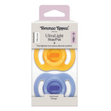Ортодонтични Залъгалки Ultra Light Stay Put, 6 18м, Жълта Синя Tommee Tippee