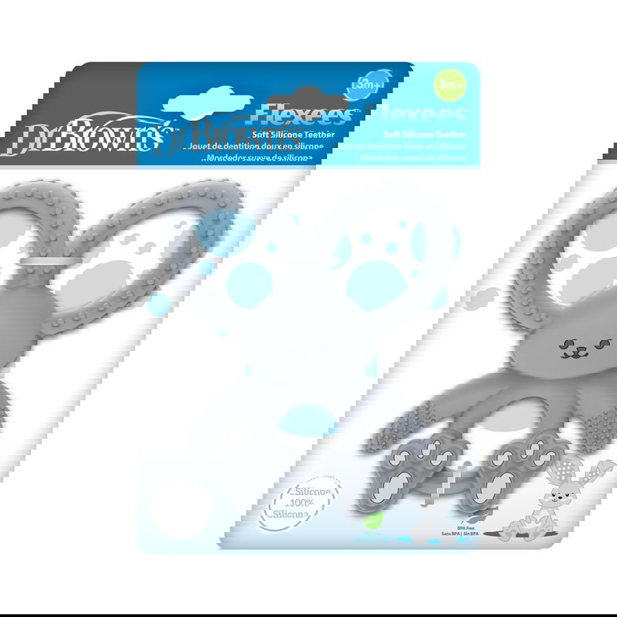 Te022-Intl Чесалка За Масаж Заек Сив --- BebeMama