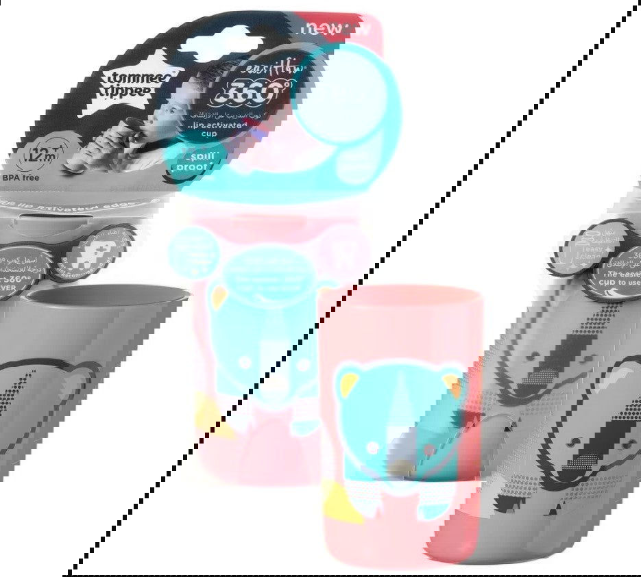 Tommee Tippee Неразливаща Се Преходна Чаша 360° 250 Мл. 12М+ --- BebeMama