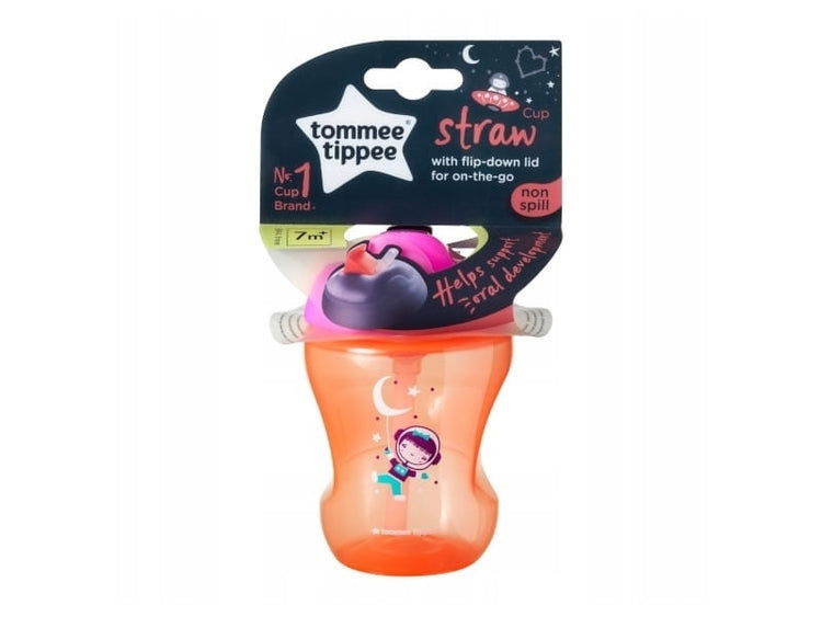 Tommee Tippee Чаша Със Сламка 7M + Pink 230 Мл --- BebeMama