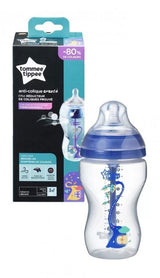 Tommee Tippee Шише За Хранене Anti-Colic 3М+ 340 Мл С Декор Син --- BebeMama