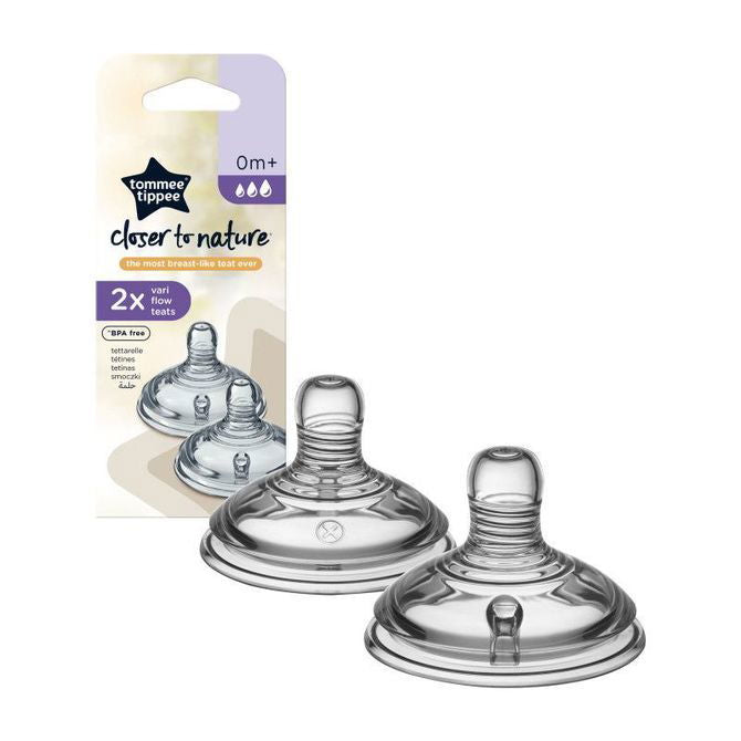 Tommee Tippee Closer To Nature Биберон Slow Flow 2 Броя --- BebeMama