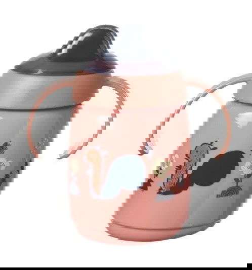 Tommee Tippee Superstar Неразливаща Се Чаша С Мек Накрайник С Дръжки 300Мл 6М+ Bacshield Розов --- BebeMama