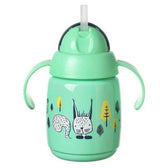 Tommee Tippee Superstar Неразливаща Се Чаша Със Сламка С Дръжки 300Мл 6М+ Bacshield Зелен --- BebeMama