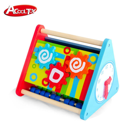 Многофункционална Дървена Играчка С Триъгълна Форма