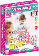 Пъзел 3Д Ветеринарен Кабинет 62 Ел. 26Х18Х18 Опаковка 28Х21Х4