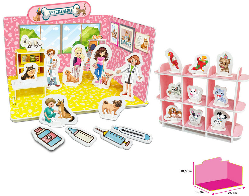 Пъзел 3Д Ветеринарен Кабинет 62 Ел. 26Х18Х18 Опаковка 28Х21Х4