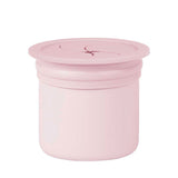 Minikoioi Sip+Snack Силиконов Комплект Сламка И Чаша С 2 Капака - Pink/Velvet Rose --- BebeMama