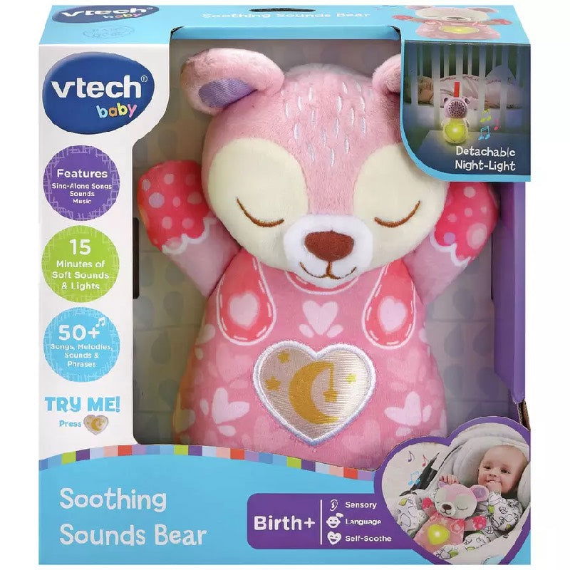 Vtech Мече Розово С Успокояващи Звуци --- BebeMama