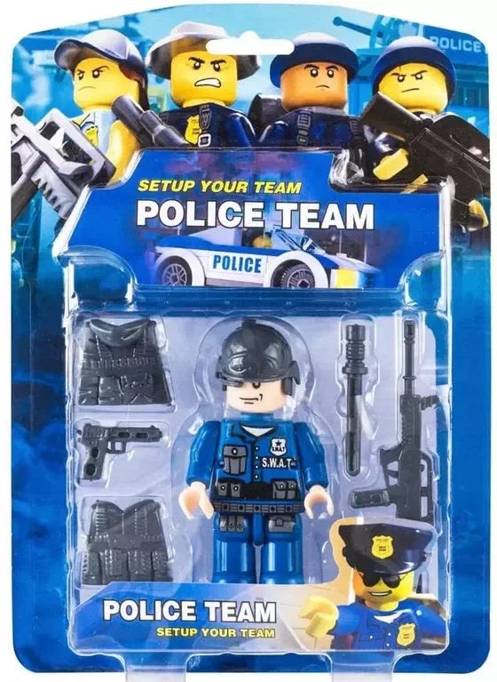 Полицай С Подвижни Стави С Въоръжение На Картон 24X17X4