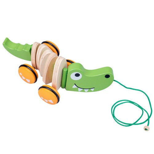 Дървена Играчка За Дърпане Крокодилче Smartbaby
