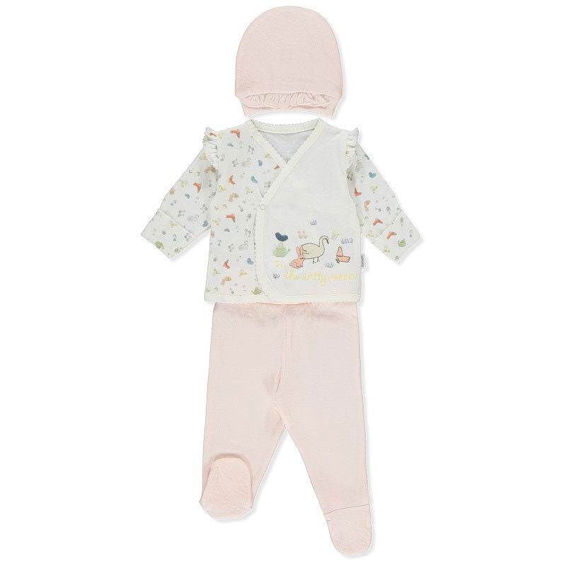 Z872 К-Кт 3 Ч. Happy Garden Розов 1-3M 62Cm --- BebeMama