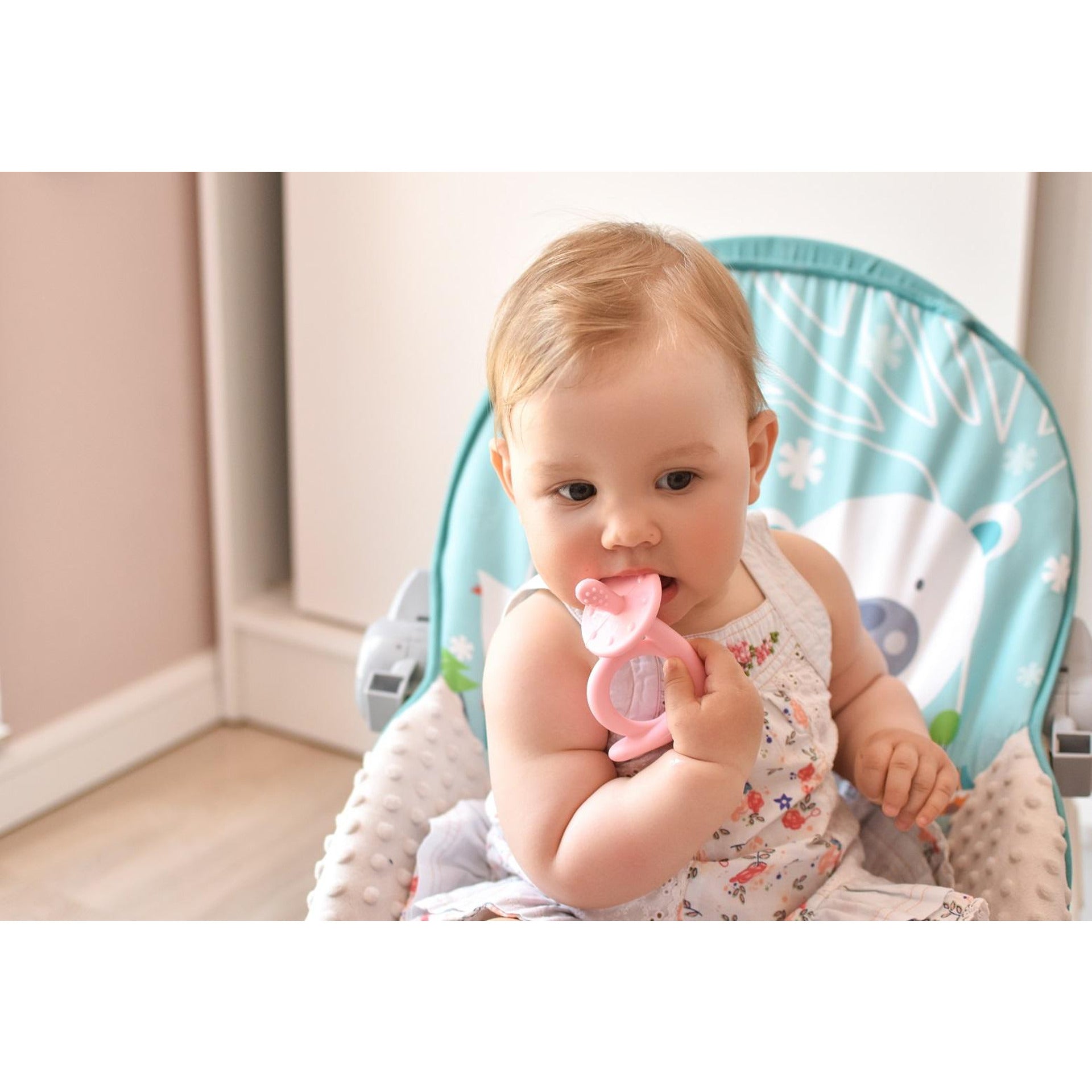 Бебешка Силиконова Гризалка Охлюв Pink 0115 Akuku