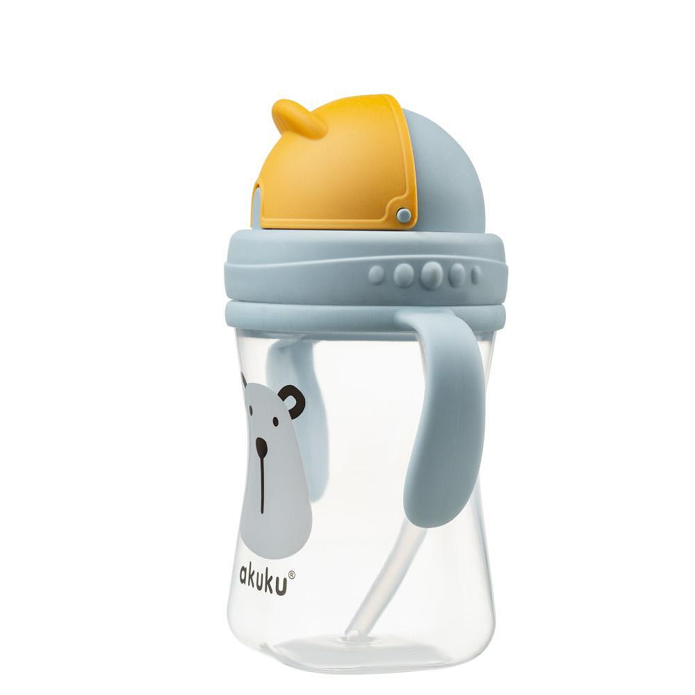 Детска Чаша Със Силиконова Сламка 300 Ml Bear 0203 Akuku