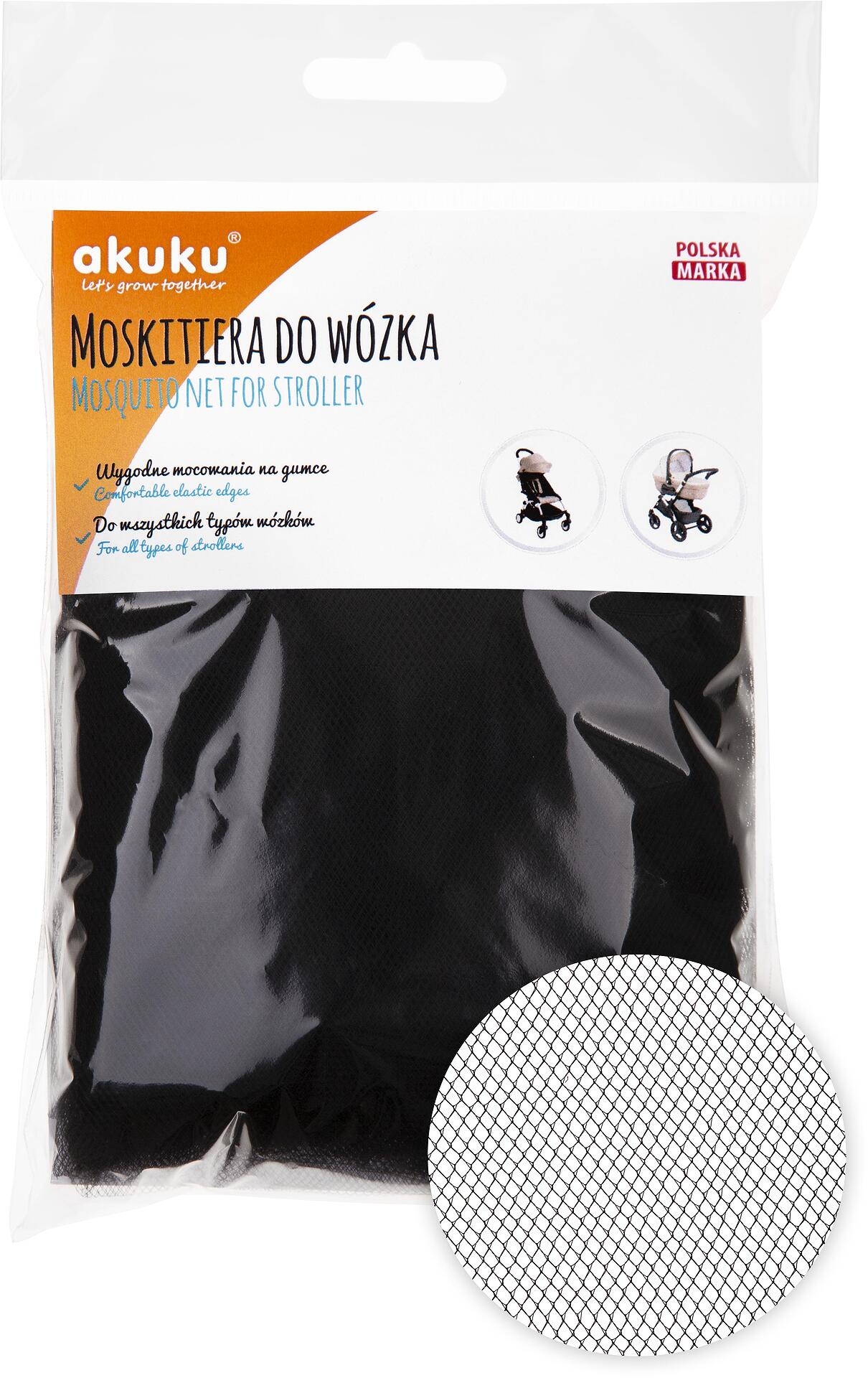 Универсален Комарник За Детска Количка Black Akuku