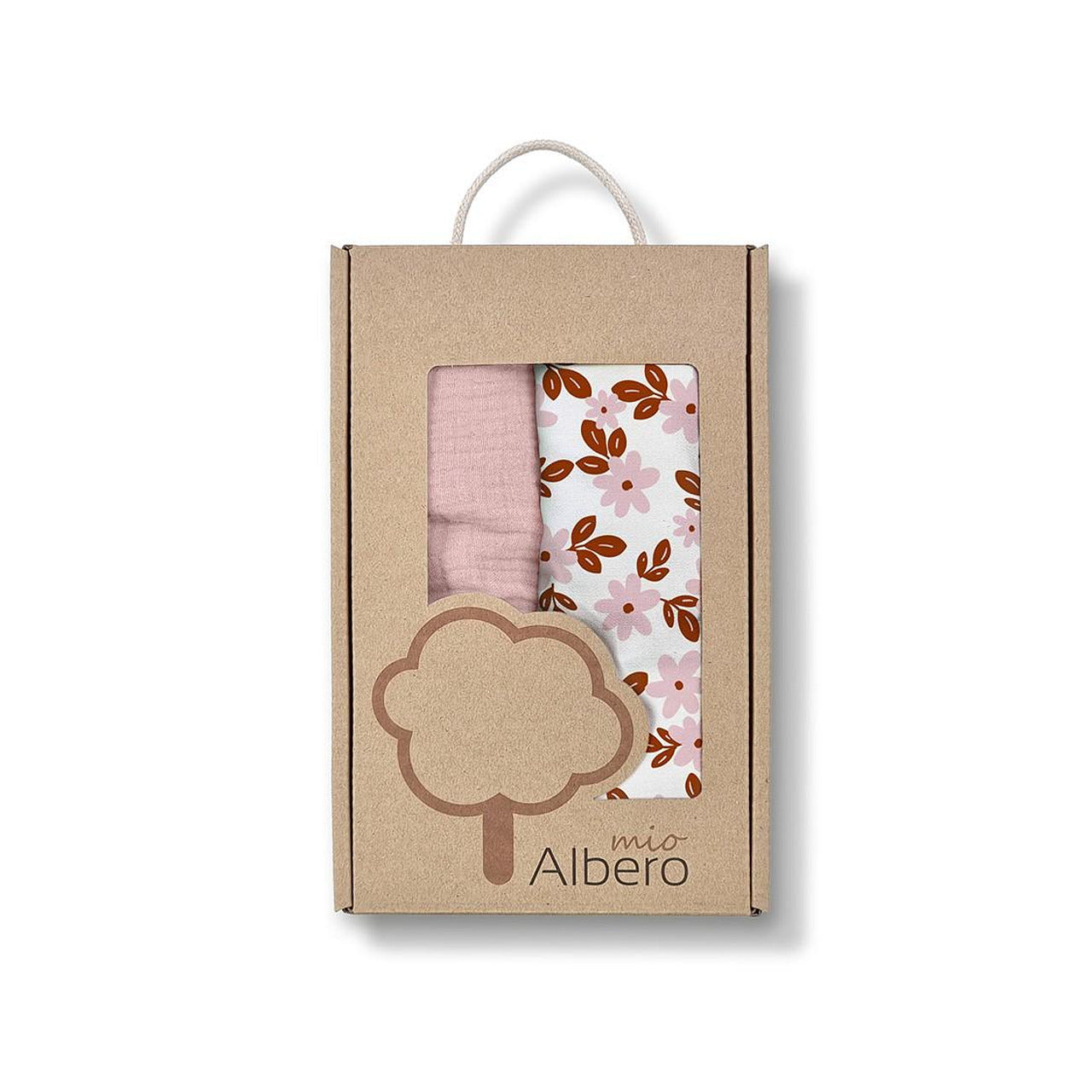 Чаршаф За Количка 2бр Ретро Цветя Розови Albero Mio