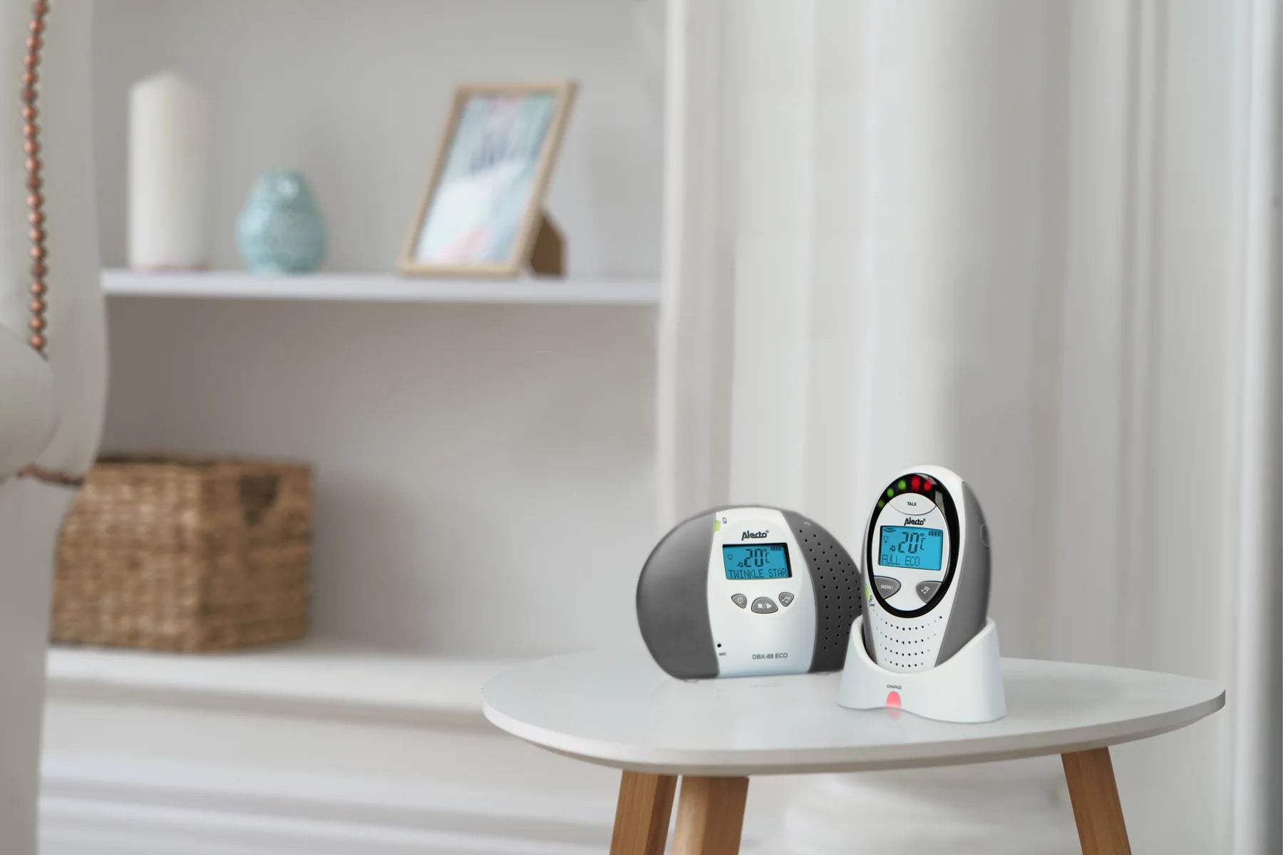Бебефон С Дигитален Дисплей Full Eco Dect White Anthracite Dbx 88 Alecto