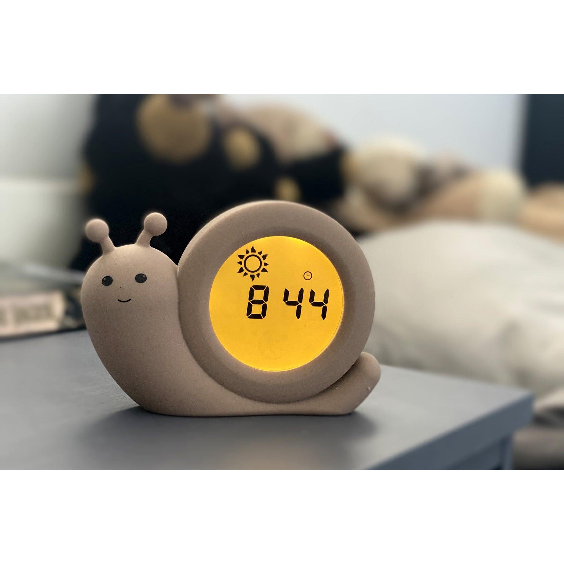 Детска Нощна Лампа С Часовник Sleep Trainer Simon Taupe Alecto