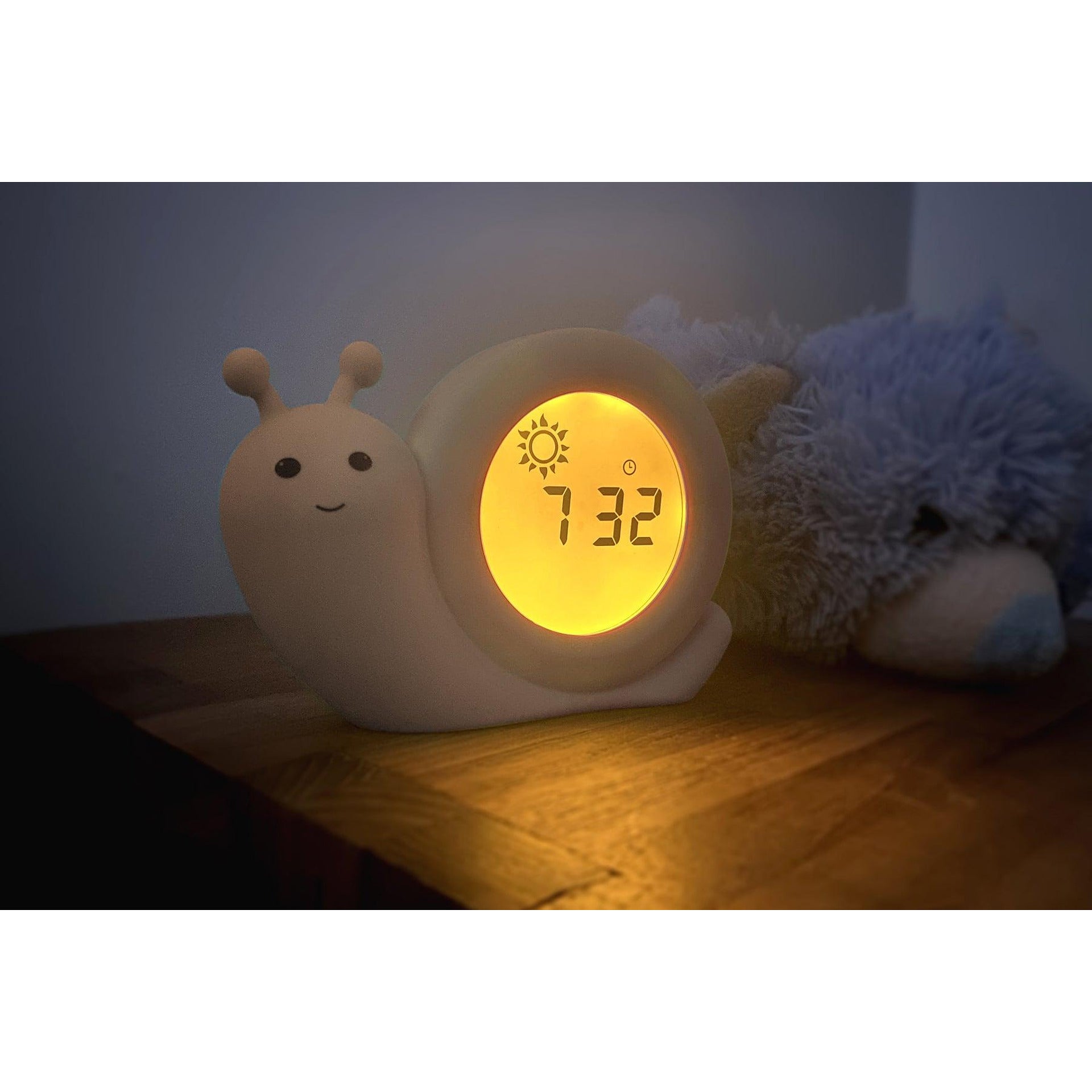 Детска Нощна Лампа С Часовник Sleep Trainer Simon Taupe Alecto