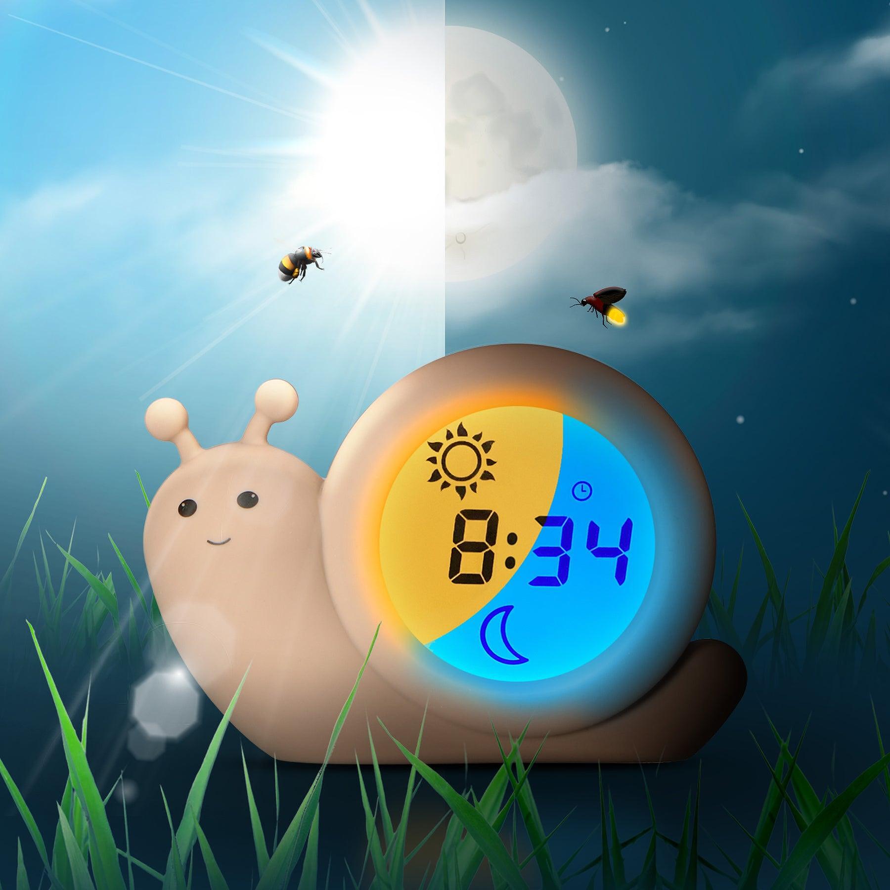 Детска Нощна Лампа С Часовник Sleep Trainer Simon Taupe Alecto