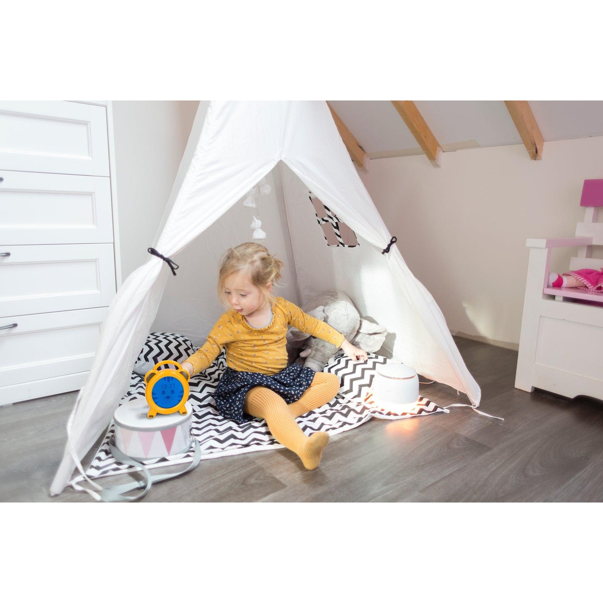 Детска Нощна Лампа С Часовник Sleep Trainer Tiger Alecto