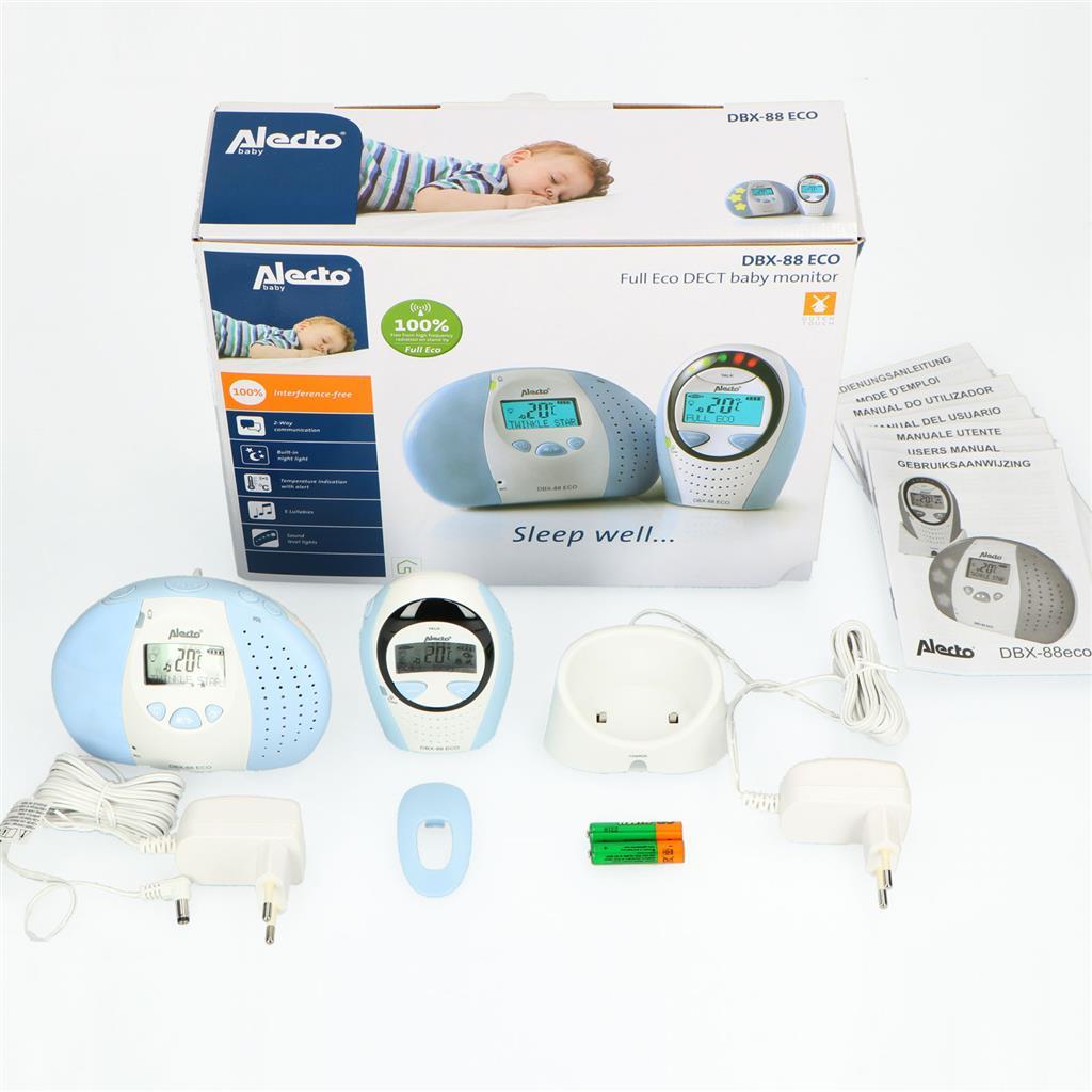 Бебефон С Дигитален Дисплей Full Eco Dect White Anthracite Dbx 88 Alecto