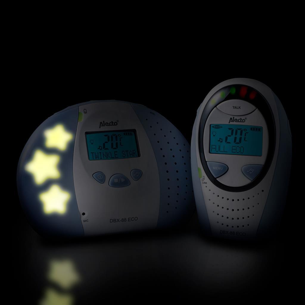 Бебефон С Дигитален Дисплей Full Eco Dect White Anthracite Dbx 88 Alecto