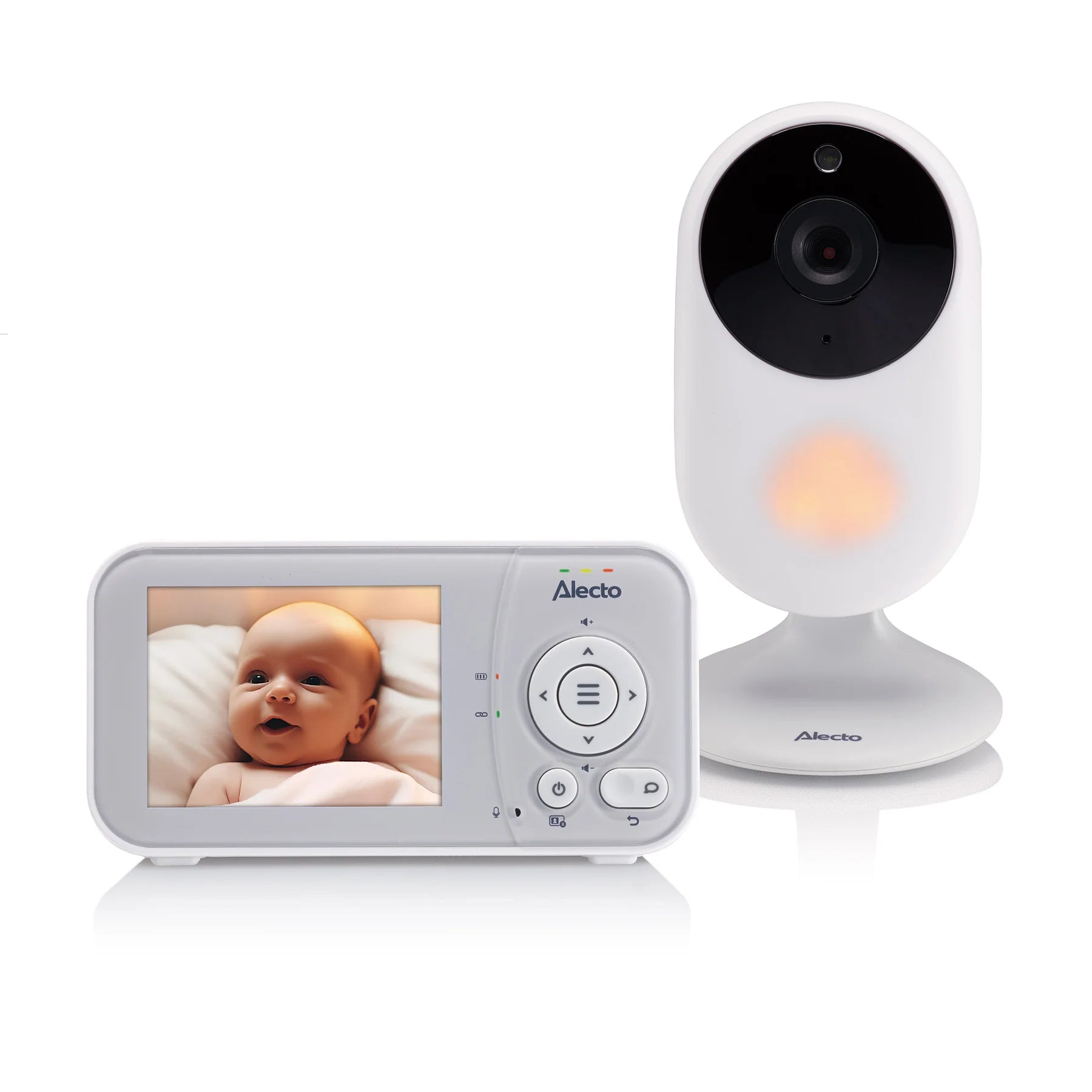 Видеофон За Бебе С 2.8" Цветен Дисплей White Grey Dvm2028 Alecto