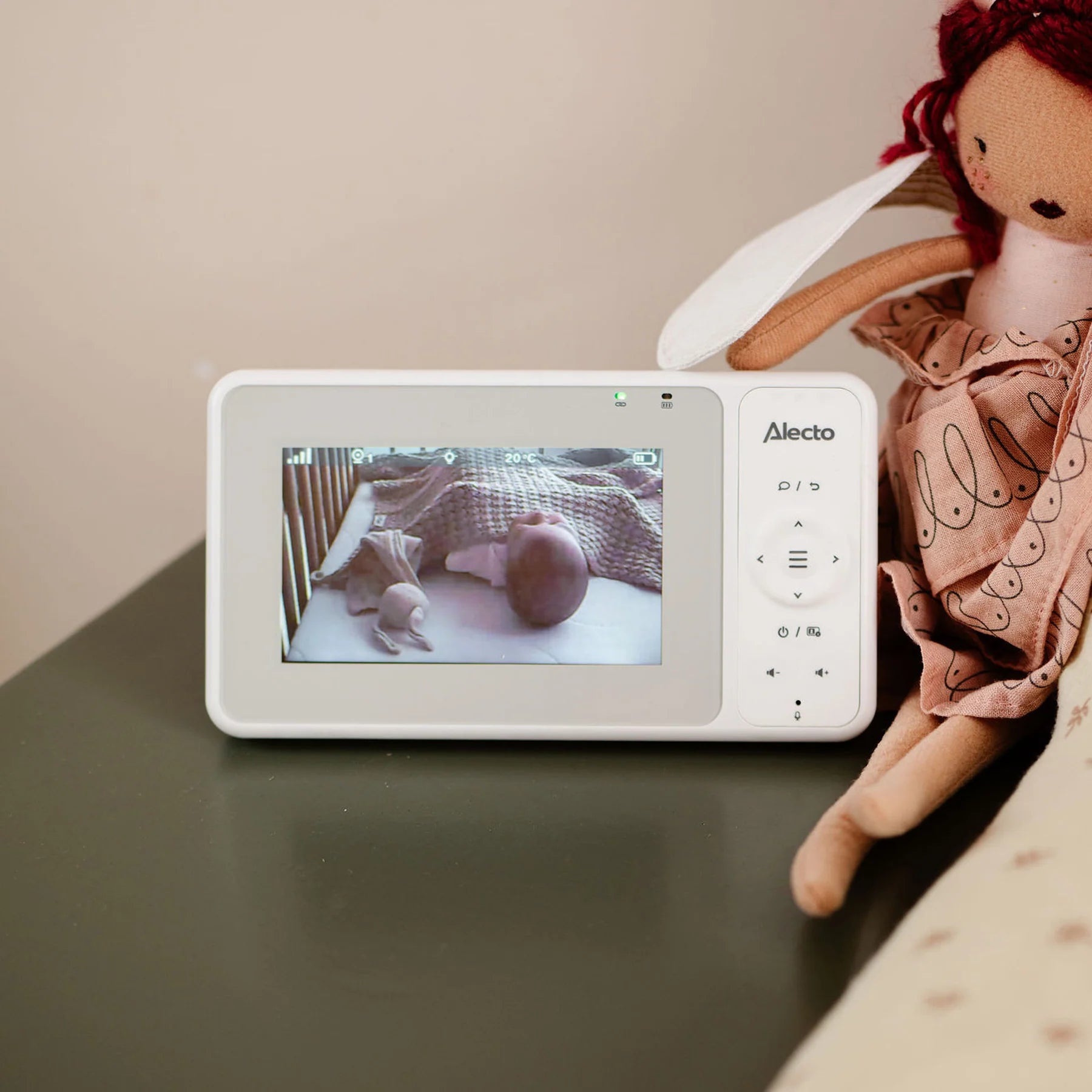 Видеофон За Бебе С 4.3" Hd Цветен Дисплей White Dvm2043 Alecto