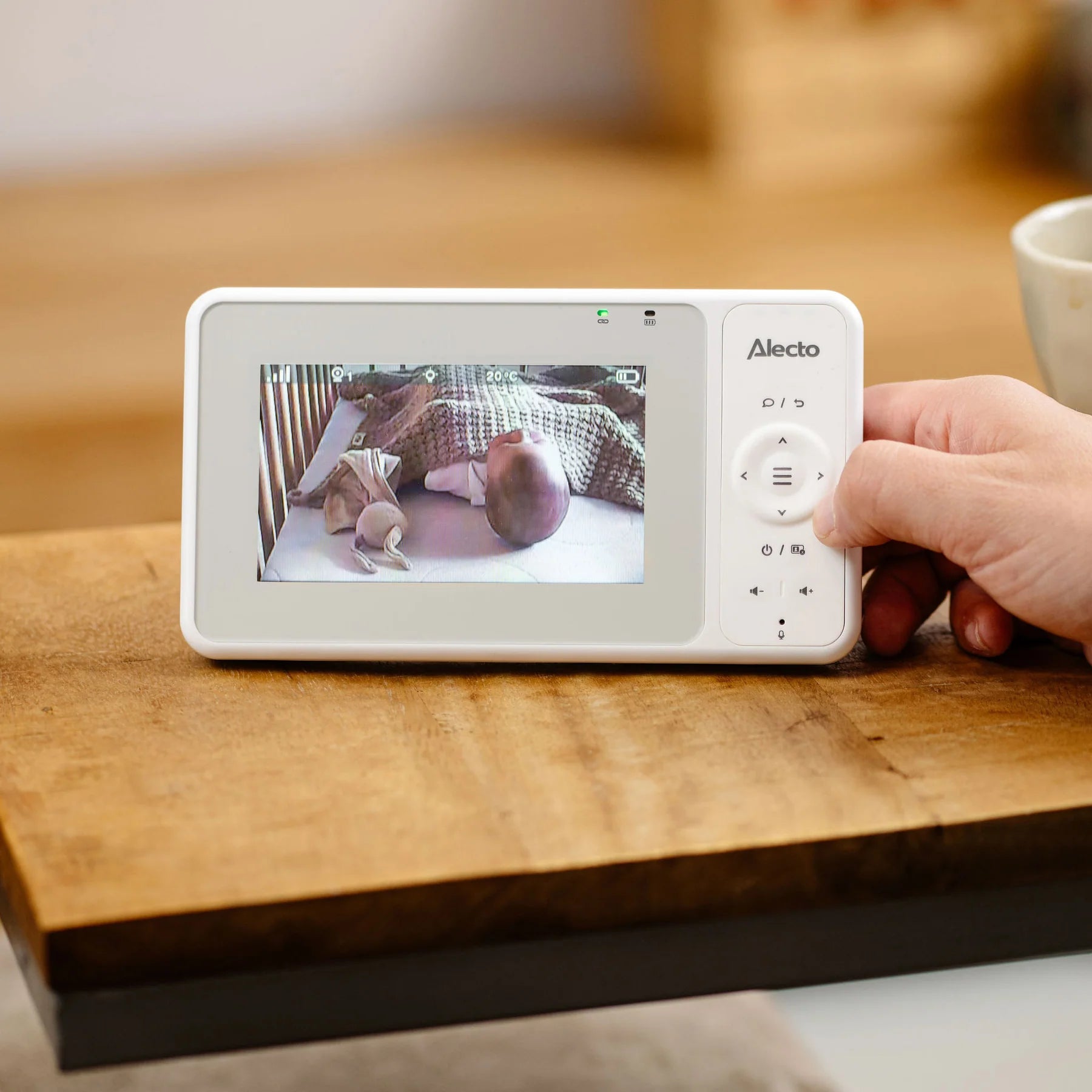 Видеофон За Бебе С 4.3" Hd Цветен Дисплей White Dvm2043 Alecto