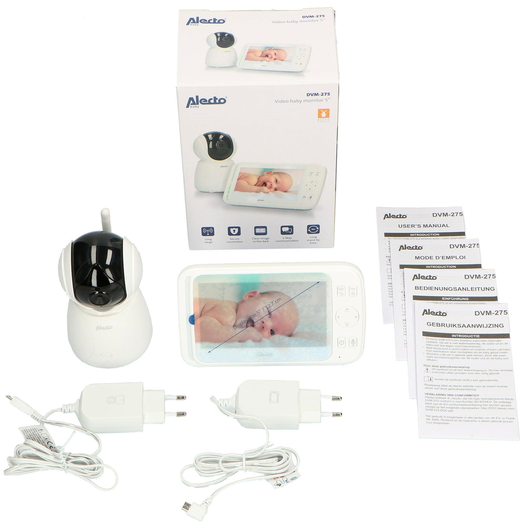 Видеофон За Бебе С 5" Цветен Дисплей White Alecto
