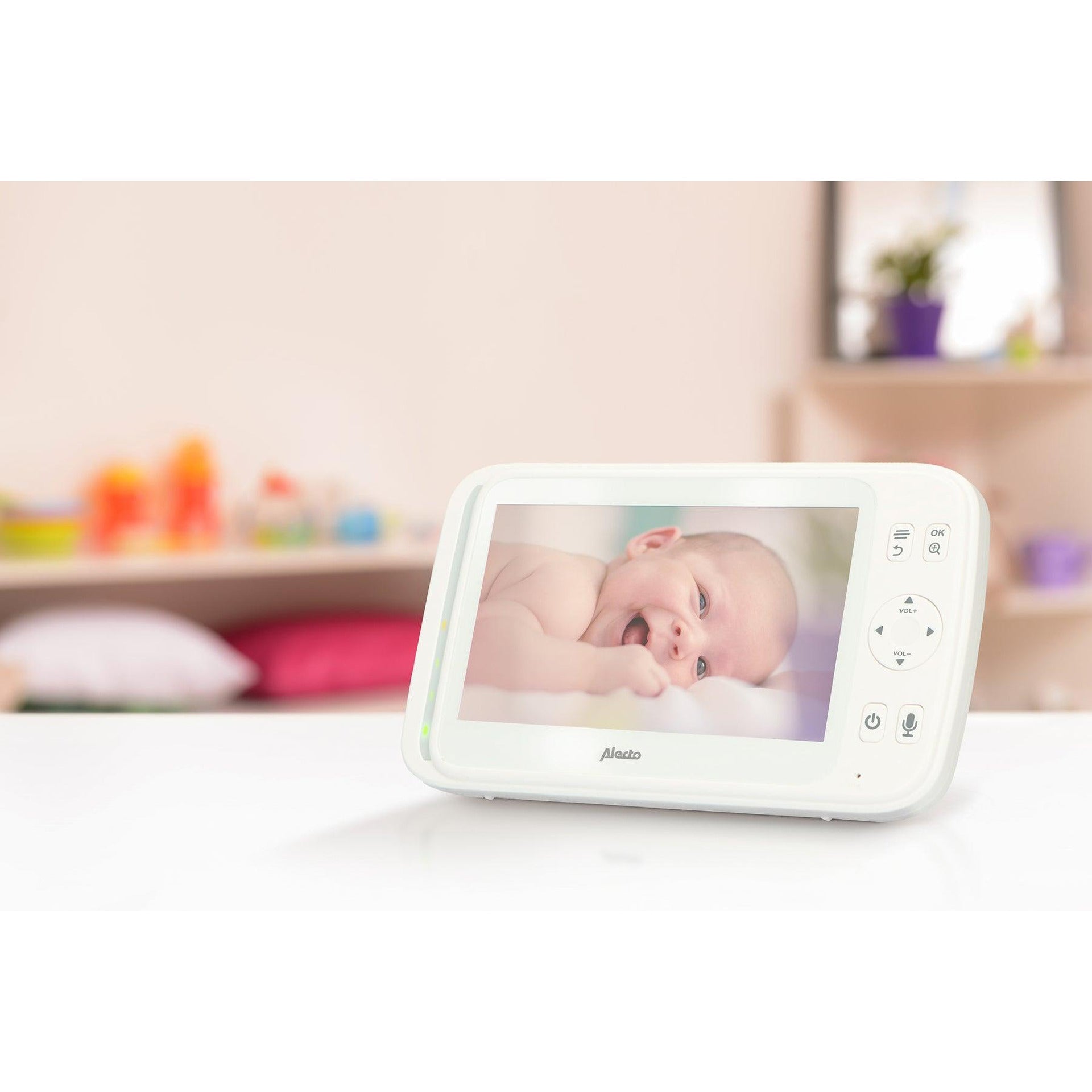 Видеофон За Бебе С 5" Цветен Дисплей White Alecto