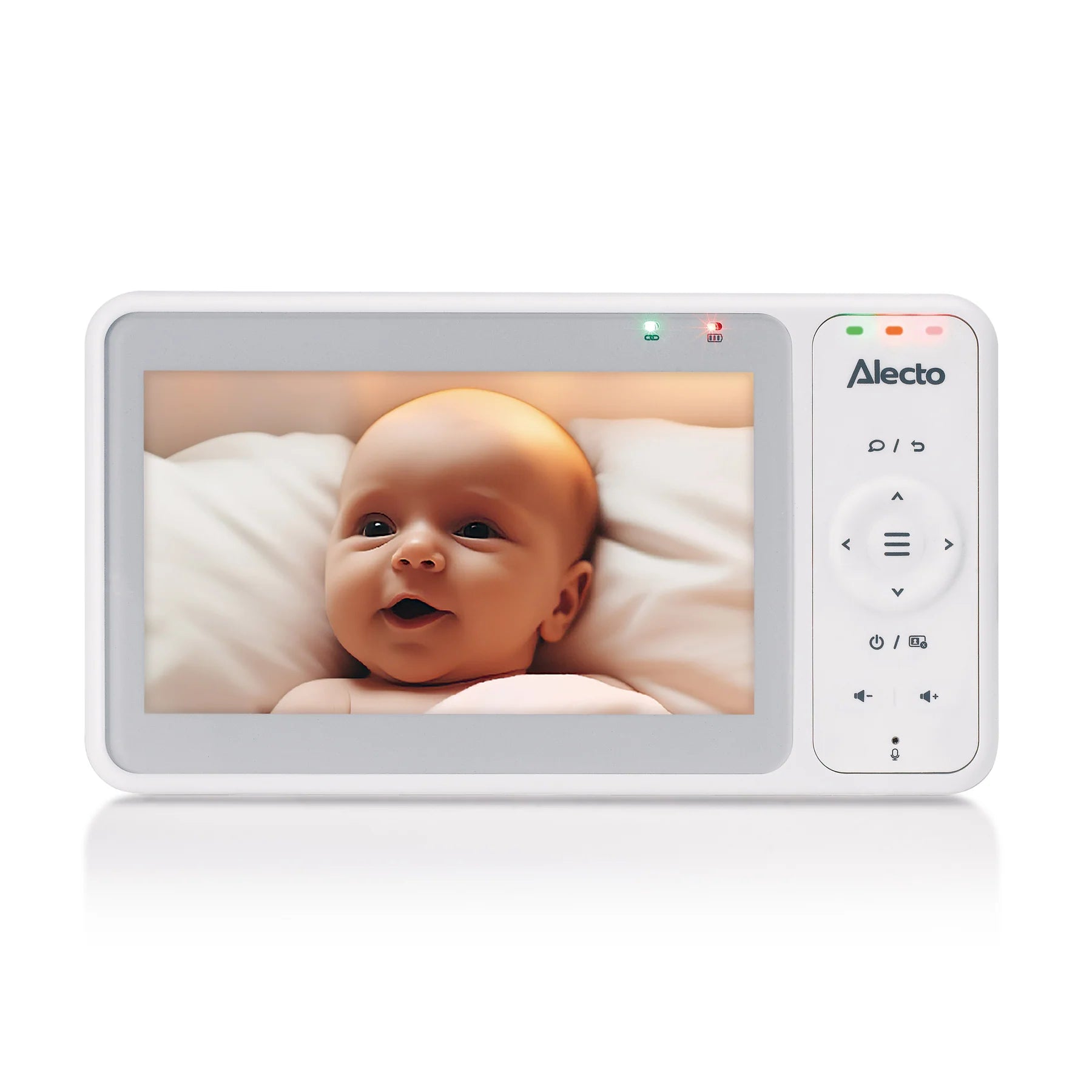 Видеофон За Бебе С 5" Hd Цветен Дисплей White Dvm2050 Alecto