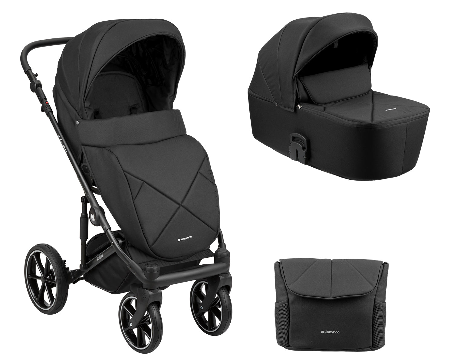 Комбинирана Количка 2В1 С Твърд Кош Amani Black