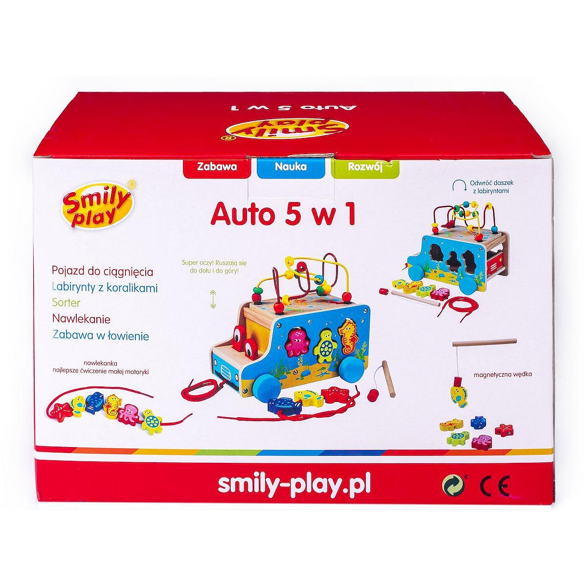 Smily Play Дървена Играчка 5в1 Кола 6665 Anek
