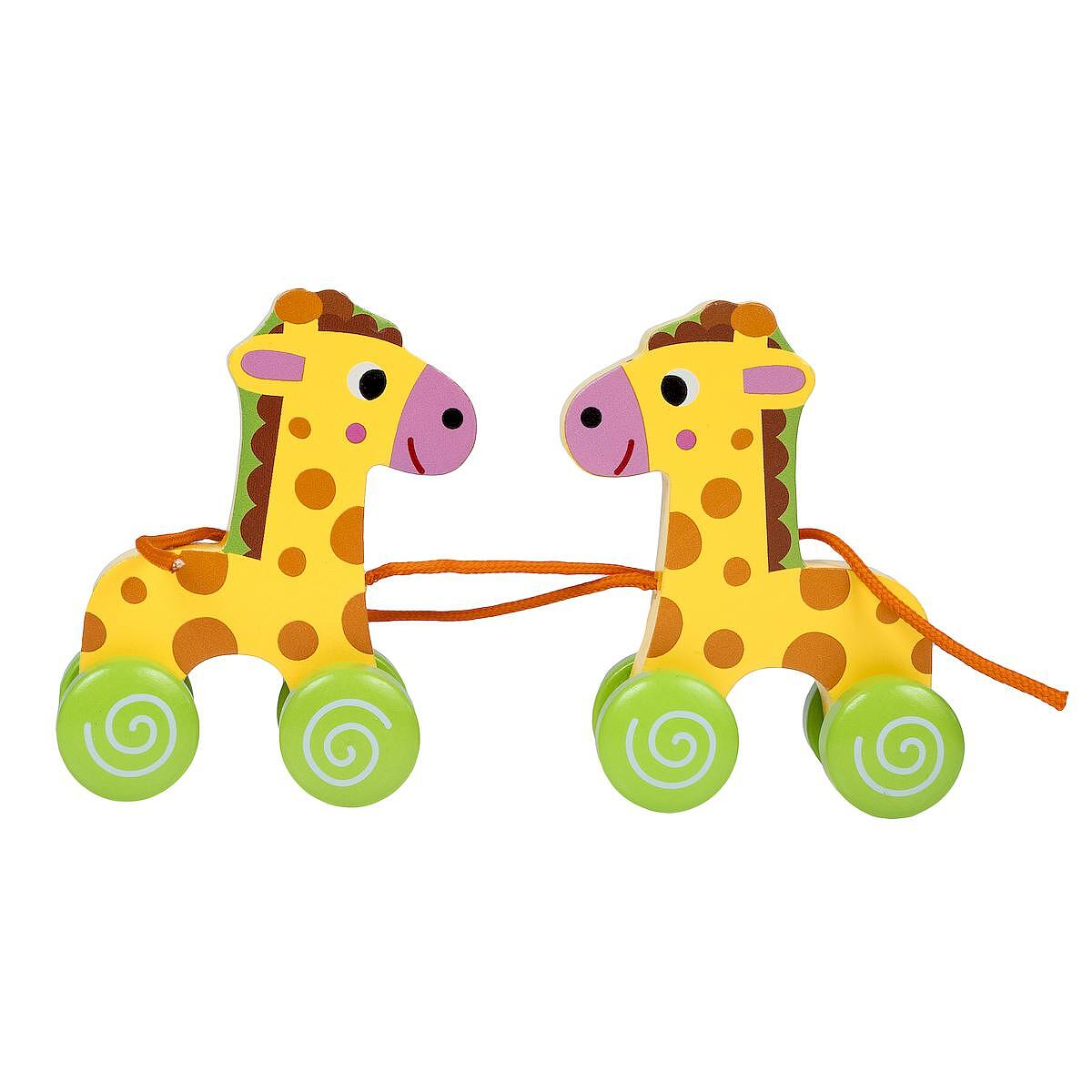 Smily Play Дървена Играчка За Дърпане Жирафче 84983 Anek