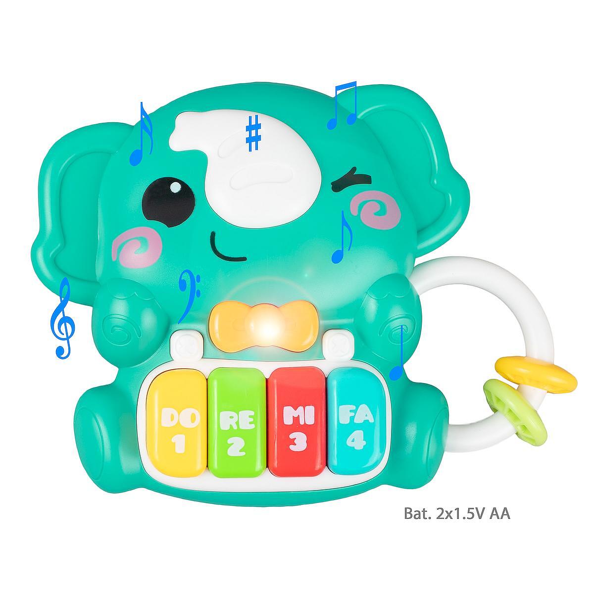 Smily Play Музикална Играчка Мини Пиано Слонче С Четири Клавиша Anek