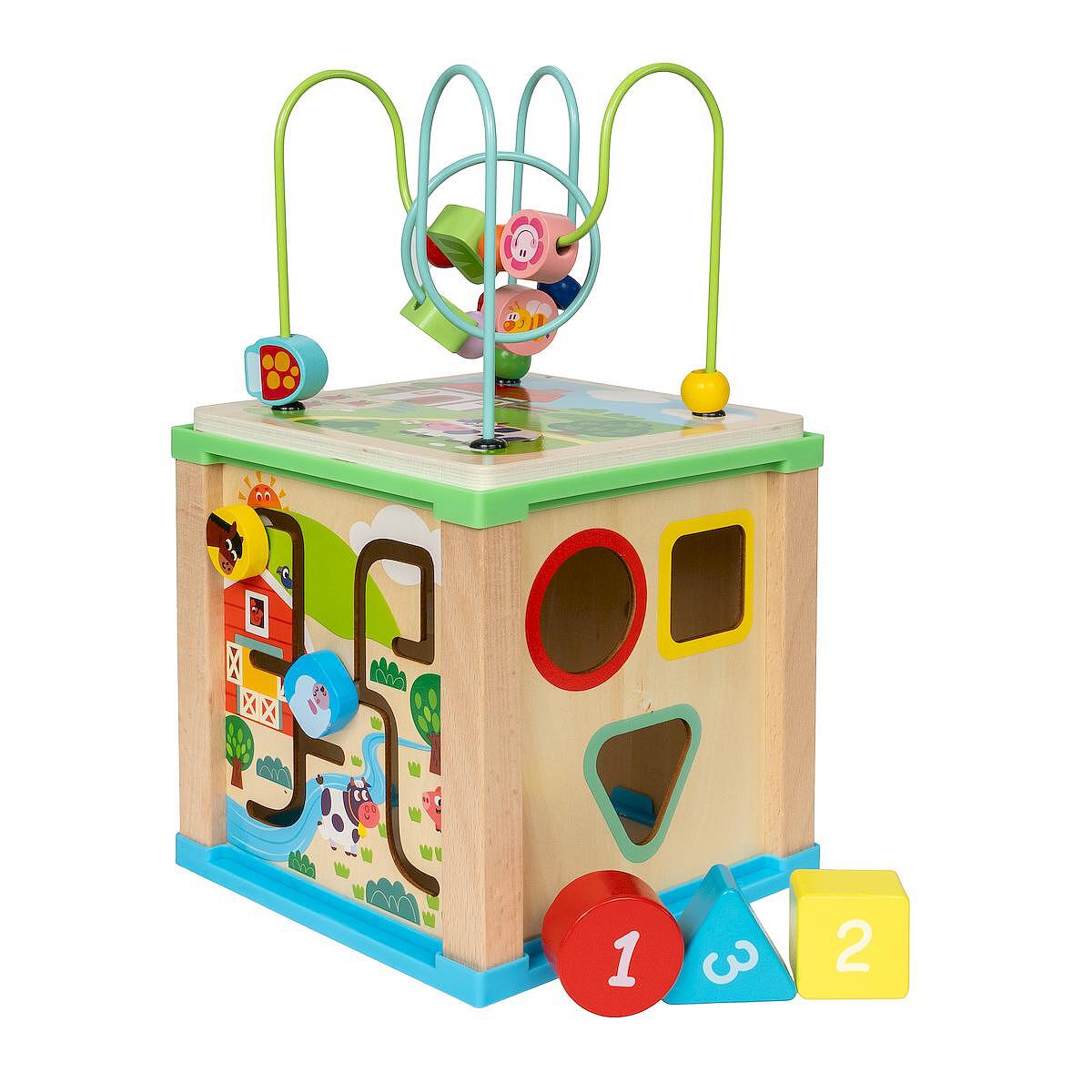 Smily Play Образователен Дървен Куб 5в1 Anek