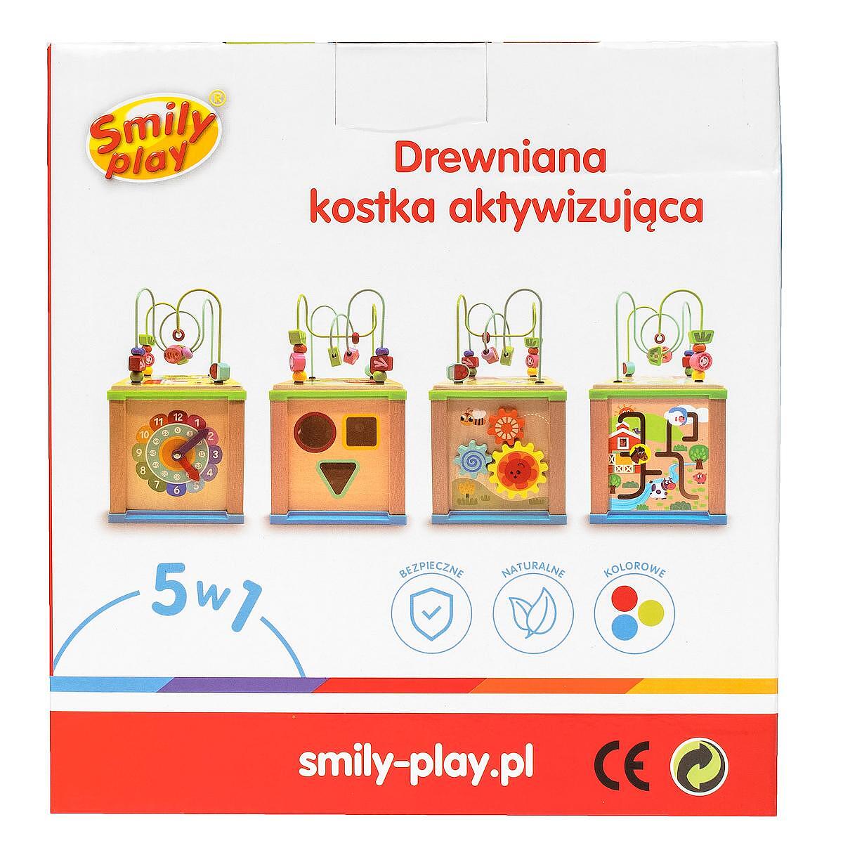 Smily Play Образователен Дървен Куб 5в1 Anek