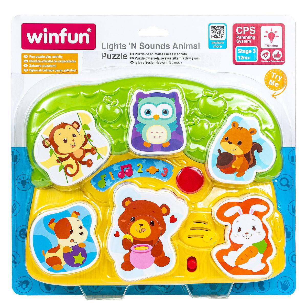 Winfun Бебешки Пъзел С Животни, Светлини И Звуци 000771 Anek