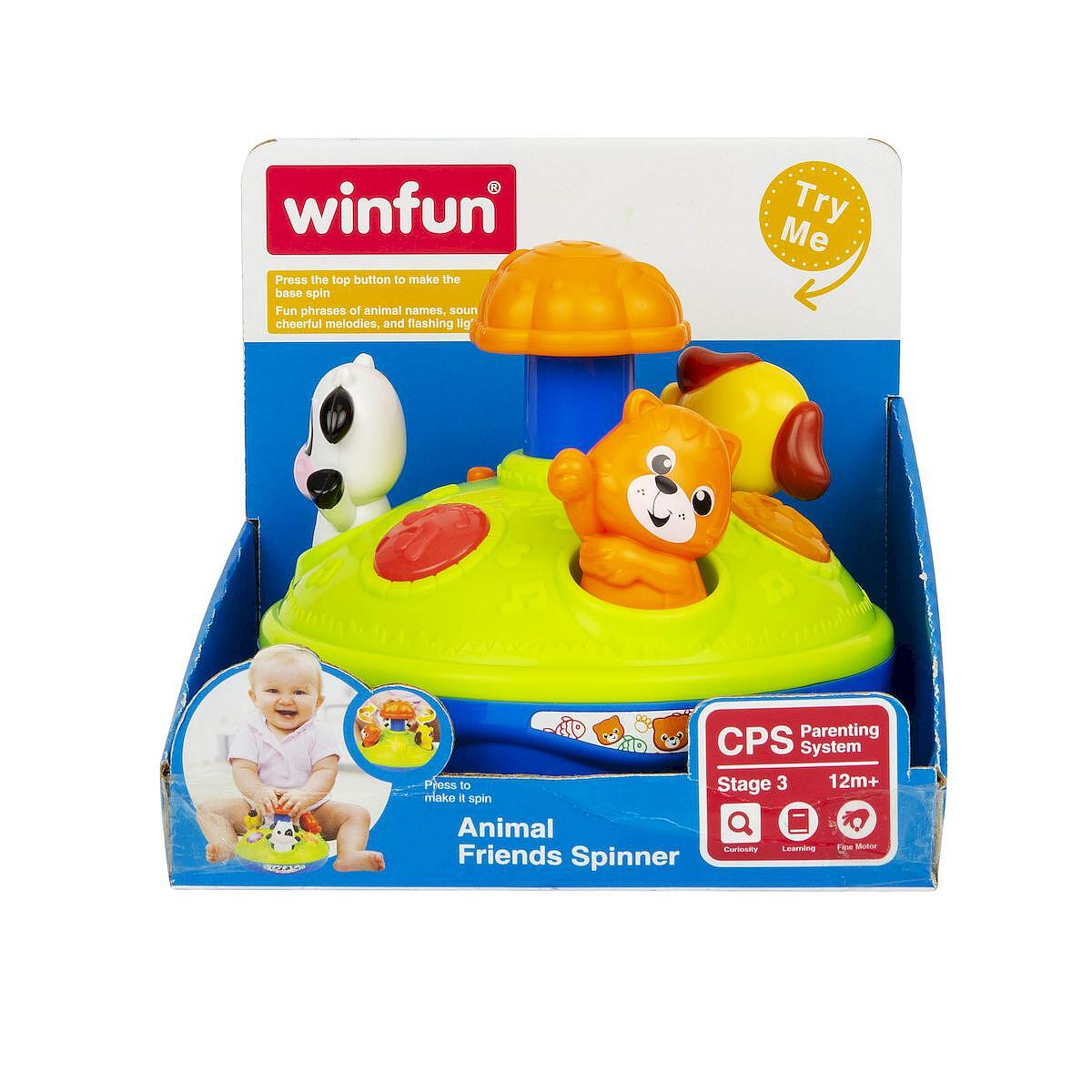 Winfun Zenélő állatos búgócsiga Anek