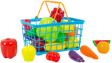 Coș cu set de fructe și legume 8 bucăți 23x17x14 cm
