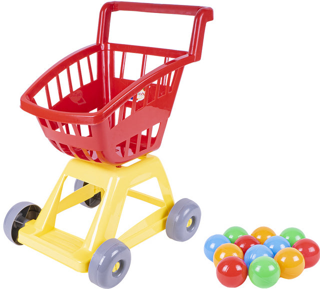 Coș de cumpărături 37X31X47 cu mingi moi