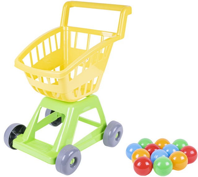 Coș de cumpărături 37X31X47 cu mingi moi