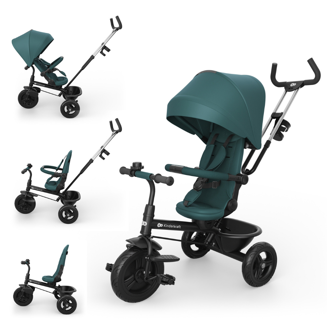Aston 2 Plus Триколка Зелена Kinderkraft