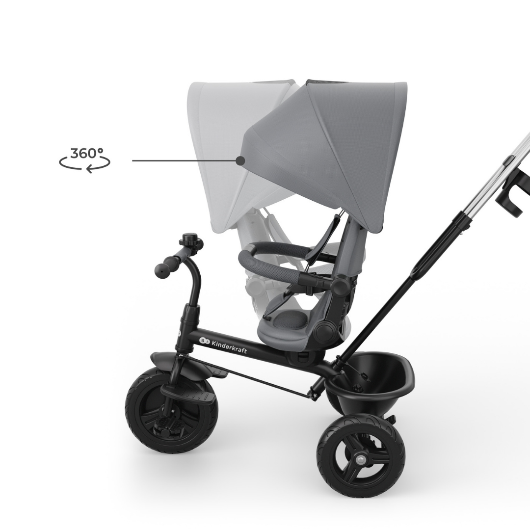 Aston 2 Plus Триколка Сива Kinderkraft